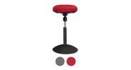 Add this active stool to your office seating in gray or red 