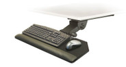 Accommodates both a keyboard and a mouse on the same level