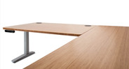 Side view of the L-Shaped Bamboo Desk