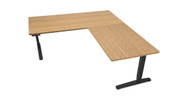 Laminate and bamboo desktops are 1" thick and provide a stable, reliable, and roomy work space
