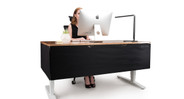 Modesty panels can mount to both the sides and back of your desk