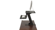 Freestanding mount allows you to put the unit anywhere on your desk surface