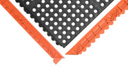 Ramps convert mat edges to a beveled edge