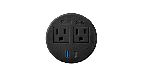 Power Grommet with USB in black Power Grommet with USB in black