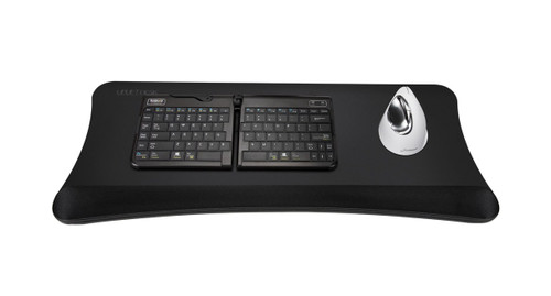 The E3 Keyboard Tray is spacious enough to hold both keyboard and mouse pad The E3 Keyboard Tray is spacious enough to hold both keyboard and mouse pad