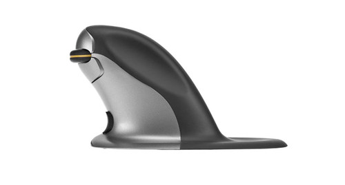 The Penguin Vertical Mouse - Wireless Large feature an ambidextrous design with central "bow-tie" switch The Penguin Vertical Mouse - Wireless Large feature an ambidextrous design with central "bow-tie" switch