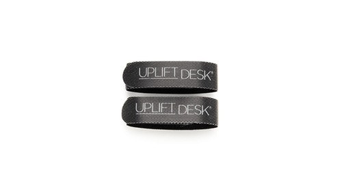Hook and Loop Wire Wraps by UPLIFT Desk let you bundle your cords in a neat bunch Hook and Loop Wire Wraps by UPLIFT Desk let you bundle your cords in a neat bunch