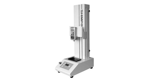 The Shimpo Vertical Test Stand has a 110-pound capacity.  The Shimpo Vertical Test Stand has a 110-pound capacity.