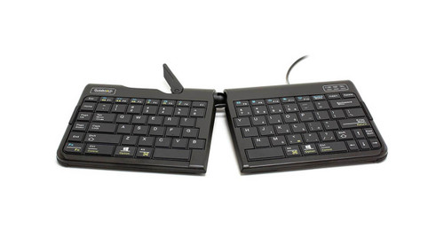 The Goldtouch Go!2 Mobile Keyboard folds in half for easy and quick storage
