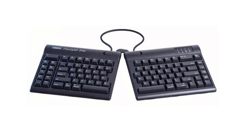 Wirelessly connects to any Bluetooth-enabled Mac, tablet, phone or other device with the Kinesis Freestyle2 Blue Multichannel Bluetooth Keyboard 