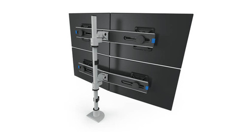 Arms can be positioned at any height along the 28" pole Arms can be positioned at any height along the 28" pole