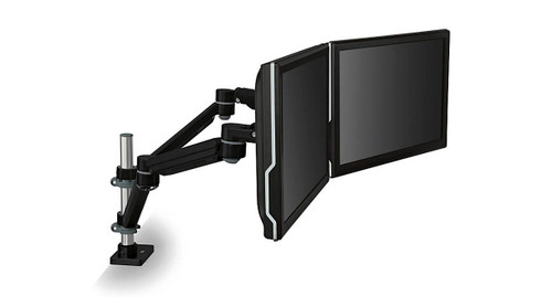 Enjoy 360 degree rotation with the 3M Easy-Adjust Dual Monitor Arm MA260MB Enjoy 360 degree rotation with the 3M Easy-Adjust Dual Monitor Arm MA260MB