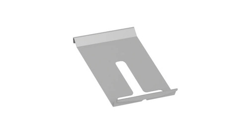 Easily mounts to slatwall or slatrail or sits freestanding on shelf