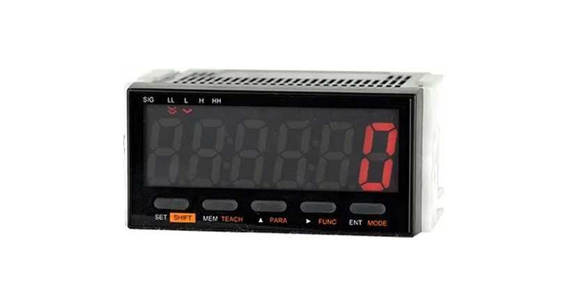 The Shimpo Panel Meter Tachometer [DT-501XA or DT-501XD] can be installed on panels with room for a horizontal 1/8 DIN cutout.