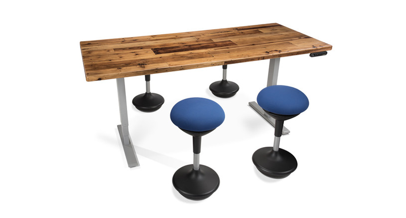 Enjoy 26" of height adjustment with the beautiful UPLIFT Woodland Conference Table