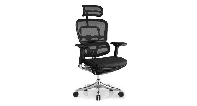 The Ergo Elite's back angle can be locked in 5 positions - 4 different positions of recline or upright