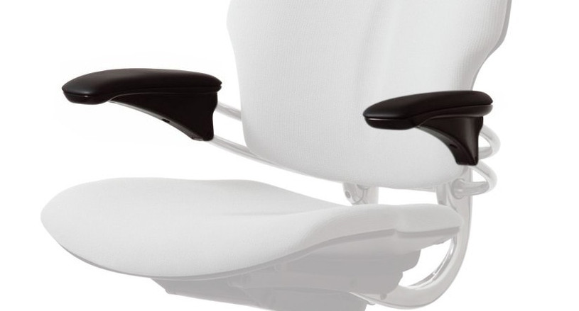 Natural lift and release action allows for quick repositioning sans buttons or locks with the Humanscale Freedom Chair Retrofit Armrest Kit