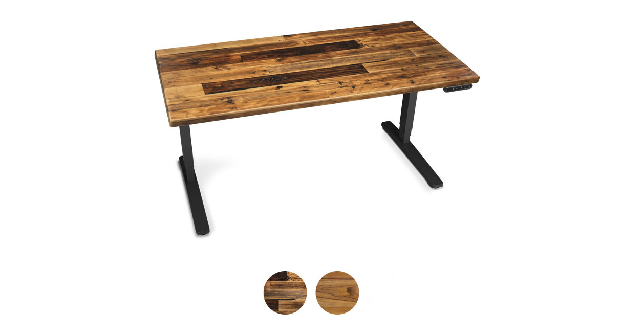 UPLIFT Reclaimed Wood Stand Up Desks Real Recycled Lumber