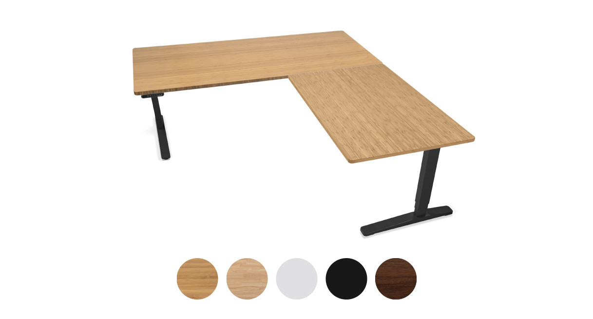 UPLIFT L-Shaped Special Order Laminate Height Adjustable Desk