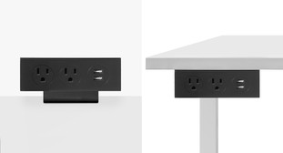 Clamp-On or Under-Mount Power with USB by UPLIFT Desk