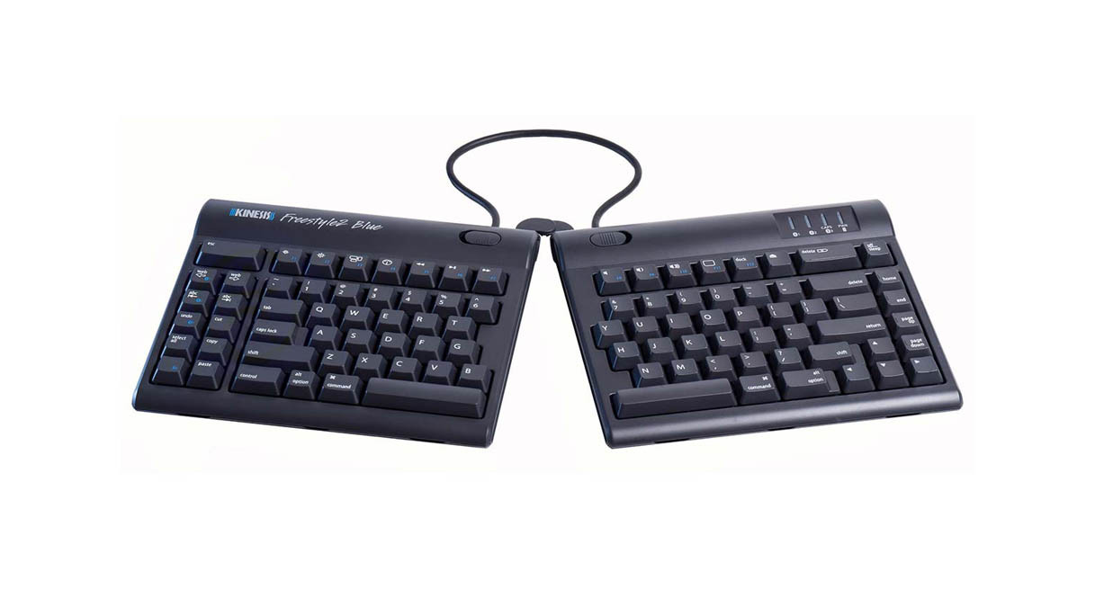 Shop Kinesis Freestyle2 Blue Multichannel Bluetooth Keyboards for Mac