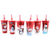 XM223411 Christmas Cup with Straw
$2.00 plus GST
A fabulous Christmas Cup with Straw available in 6 festive designs!  Also has a super cute rubber figurine to attach to the straw for extra festiveness (and to also determine whose cup belongs to who!).  There are 6 designs: Santa with snowman and Christmas tree, Santa with a Happy Christmas balloon, Snowman with Christmas tree and reindeer, Snowman with Ho Ho Ho, Santa floating over a musical rainbow, Santa and friends (with reindeer, snowman and penguin).  There are also 6 assorted rubber straw attachments: Santa with gift, Santa with presents sack, Santa hat, snowman, Christmas stocking and Christmas tree.
In each inner of 12, you will receive 2 of each design.
Product Info: capacity of the cup is 550mL.  This is not a leak proof cup.  Please note this product contains small parts (the small rubber figurine on the straw - not suitable for children under 3 years due to potential choking hazard).