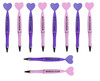 MD2671 Mum Pens,  $0.55c EACH plus GST

Our new heart shaped Mum Pens are simply gorgeous.  Pairs perfectly with any gift.  Length 13.7cm.  New product.

Product Info: a 12 pack of pens, with heart shaped top that says “Amazing Mum”.  Available in pink only.  Blue ink.