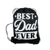 FD2642 Sports Bag
$1.80 plus GST
Our Sports Bag will become your new favourite gym accessory, perfect to throw in a gym towel, 
water bottle or protein shaker.  Product measures 33.5 x 42.5cm.  New design.
Product Info: a black sports bag with drawstring with white logo that says “Best Dad Ever”.  Logo on one side of the bag only.