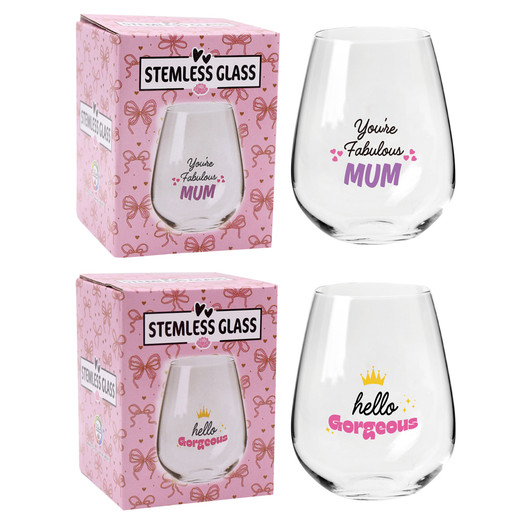 MD2613 Stemless Glass

$3.10 plus GST

Oh hello gorgeous!  We have got you covered with our beautiful Stemless Glass!  Available in 2 gorgeous designs, this gift ticks the box of being fabulous and functional!  Packaging measures 7 x 5.6 x 11.5cm.  New design.

Product Info: a stemless glass, available in 2 designs: “You’re Fabulous Mum” and “Hello Gorgeous”.  Comes in our customised gift box.