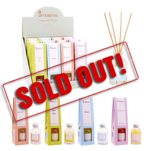 SOLD OUT...MD2630 Fragrance Diffuser 30mL

$2.50 plus GST

Add a touch of luxury to your space with our divine 30mL Fragrance Diffusers!  Perfect for bathrooms, living rooms, bedrooms.  30mL.  New product.

Product Info: a 30mL fragrance diffuser, available in 4 fragrances: honeysuckle, mango & papaya, oceania and watermelon.
