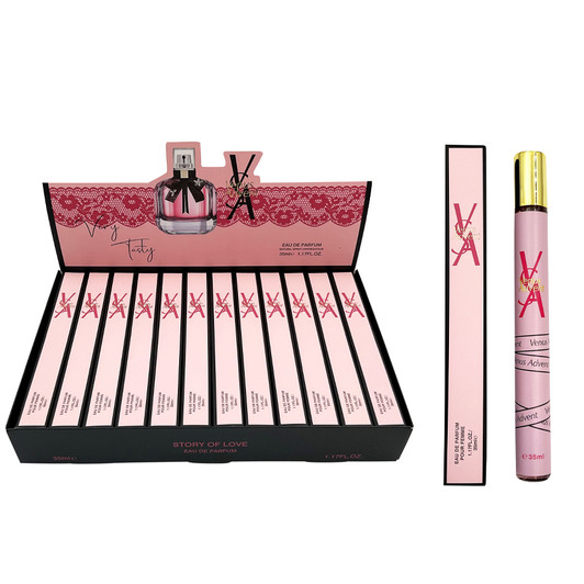 MD2656 Mini Perfume (YSA) 35mL

$1.50 plus GST

A lovely inspired fragrance mist that is perfect to pop in your bag and go!  35mL.  New product.

Product Info: 35mL fragrance mist of inspired perfume.  These are not the original fragrances, inspired only, so wording will appear differently (eg. YSL is YSA).  Comes in a display inner of 24.  1 scent only.