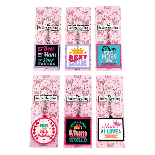 MD2673 Rubber Key Ring

$1.80 plus GST

Our Rubber Key Rings are vibrant and fun and will brighten up any set of keys.  Approximate size 5 x 5cm.  Available in 6 designs.  New design.

Product Info: a rubber key ring, available in 6 designs: Best Mum Ever, Best Mum in the World, Mum I Love You, Mum I Love You More Than Cupcakes, Mum You Are Oh So Fabulous, Best Mum.