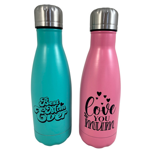 MD2699-18 Stainless Steel Drink Bottle

REDUCED TO $4.60 plus GST

Sustainable, reusable, BPA free and oh so pretty!  What’s not to love!  You’ll reach that daily water target in no time.  550mL capacity.  Comes in a white box. 

Product Info: a stainless steel drink bottle with screw top lid.  Available in 2 designs: Best Mum Ever and Love You Mum.