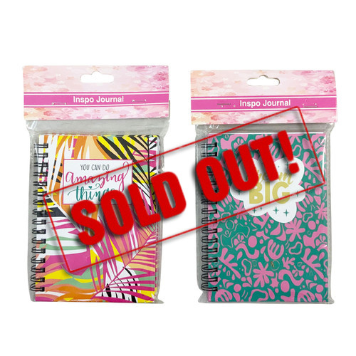 SOLD OUT...MD2699-36 Inspo Journal

$1.80 plus GST

Dreams, ideas, memos, affirmations…whatever it may be that’s on your mind, our Inspo Journal is ideal for keeping track of everything.  Product measures 10.5 x 14.5 x 1.3cm. 

Product info: A hard covered spiral notebook containing 80 pages available in 2 designs: “You Can Do Amazing Things” and “Dream Big”.