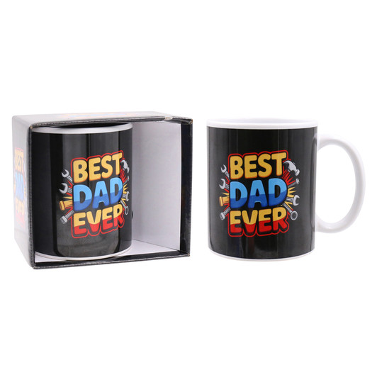 FD2602 Mug 2: Best Dad Ever

$3.10 plus GST

Next level coffee mugs, perfect for Dads morning cuppa!  Comes in our customised matching gift box.  Mug height is 9.5cm.  New designs.

Product Info: a black mug with blue, red and yellow logo that says “Best Dad Ever”.  Comes in our customised matching gift box.  Packaging size 11.7 x 10.4 x 8.5 cm.