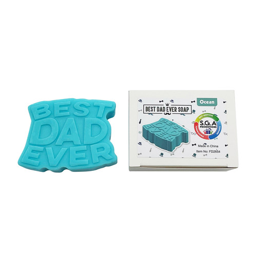 FD2654 Best Dad Ever Soap
$2.95 plus GST
Treat Dad to our deluxe Best Dad Ever soap.  The ultimate pampering gift, just for Dad.  Team it with our new Premium Travel Bag.  Product measures 7.4 x 5.5 x 2.4cm.  Comes in a box.  New product. 
Product Info: a bar of soap with embossment that says “Best Dad Ever”.  Comes in a box.
