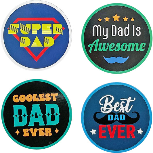 FD2689 Fridge Magnet
$1.00 plus GST
Stand out in the crowd with our awesome Fridge Magnets, they’ll be sure to brighten up your fridge.  Product diameter 8.5cm.  New design.  
Product Info: A round fridge magnet available in 4 designs: Best Dad Ever, Super Dad, Coolest Dad Ever and My Dad is Awesome.