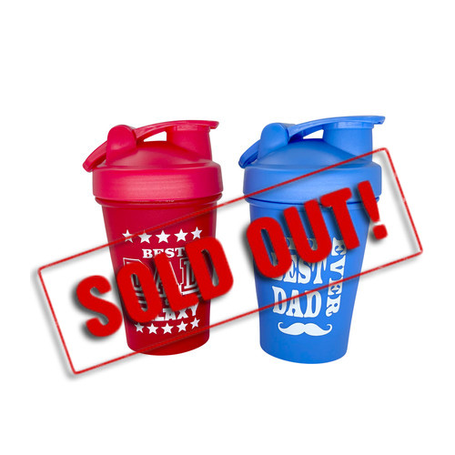 SOLD OUT...FD2699-13 Protein Shaker
$3.10 plus GST
Shake and go is the way to go!  Our awesome Protein Shakers make the ideal gift for Dads who love a protein shake, smoothie or green juice to go!  BPA free, product measures 10 x 16.5cm, 500mL capacity.  
Product Info: a protein/smoothie shaker with flip top lid, available in 2 colours: blue: The Best Dad Ever; red: Best Dad in the Galaxy.