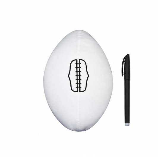 GB0004 Graduation Football, $10.00 plus GST

The football is perfect for school leavers, sports clubs or any fundraising event and a great way to preserve memories and mark milestone occasions.

The length of the football is 23cm and width is 15cm.  The football comes with a dual tipped permanent marker for writing messages and comes in a clear protective bag.