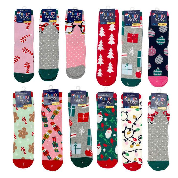 XM273195 Christmas Socks (Kids)

$2.20 plus GST

Get into the Christmas spirit with our funky Christmas Socks!  Whether it's crazy sock day at school or adding the finishing touch to your Christmas Carols outfit...these socks have got you covered!  They are also super comfy and get you in the Christmas spirit!

Product Info: Available in 14 assorted designs and 2 sizes: K9-12 and K13-3. Please note each inner of 12 will have 6 x 9-12 sizes and 6 x 13-3 sizes - all designs will be assorted.