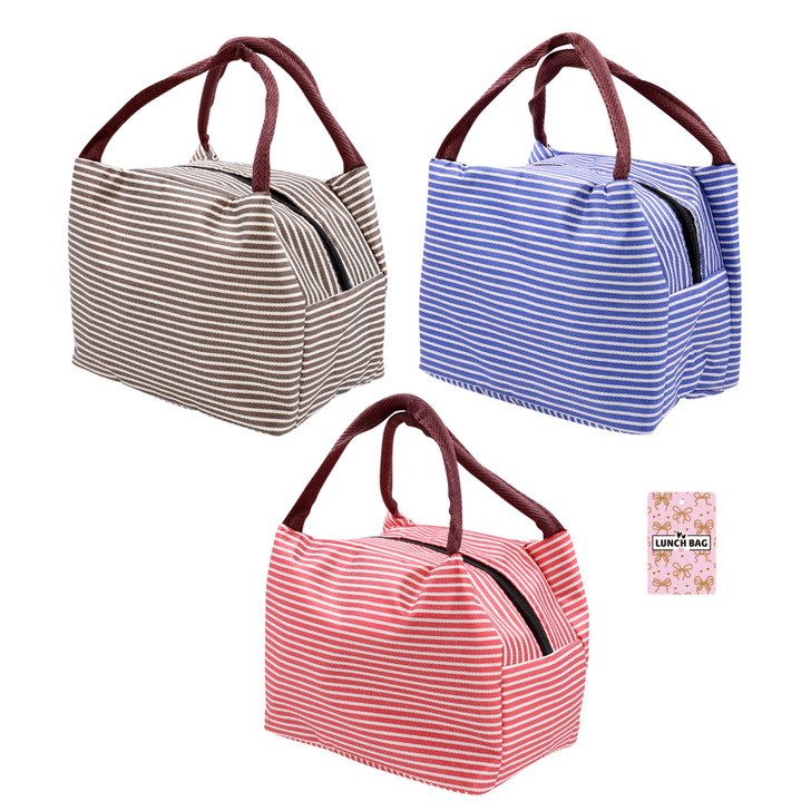 MD2618 Lunch Bag

$3.40 plus GST

Take me to lunch!!  Our gorgeous Lunch Bags are super stylish and available in 3 fab colourways!  It’s conveniently insulated, perfect for your lunch, snacks, drinks…anything!!  Expanded size 21.5 x 16 x 15cm. New design.

Product Info: a lunch bag that is insulated inside, with carry handles.  Available in 3 striped designs: red, blue and chocolate.  Flat product measures 22.5 x 18.5 x 4cm and expanded 21.5 x 16 x 15cm
