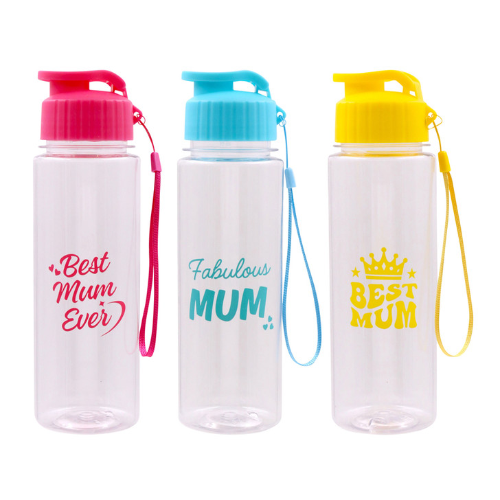 MD2622 Mum’s Drink Bottle

$2.50 plus GST

Keep Mum hydrated with our new drink bottle!  With handy flip top lid and carry strap, this will become Mums new go to water bottle.  Makes the perfect grab and go gift!  Height is 21cm, 550mL capacity.  New product.

Product Info:  a plastic drink bottle that is BPA free, with 550mL capacity.  Comes in 3 colours/designs: pink: Best Mum Ever, aqua: Fabulous Mum, yellow: Best Mum.