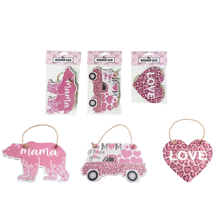 MD2640 Wooden Sign

$1.40 plus GST

Our cute new Wooden Signs make a lovely memento for Mum, perfect to hang anywhere!  Approximate measurements of bear and car are 16 x 10.5 x 0.5cm, heart 12 x 10 x 0.5cm.  New product.

Product Info: decorative wooden plaques, available in 3 designs: bear that says “Mama”, car that says “Mum I Love You” and heart that says “Love”.