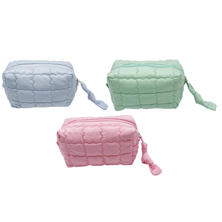 MD2658 Beauty Bag

$3.95 plus GST

Our gorgeous new Beauty Bag is a must have for all your beauty essentials and accessories!  Featuring a gorgeous soft colourway, it’s the must-have puffy bag!  Throw in our 6pk satin scrunchies to really elevate your gifting.  Expanded size 19 x 13 x 8.5cm.  New product.

Product Info: a puffy quilted beauty bag, available in 3 pastel colours: pink, green, lilac.