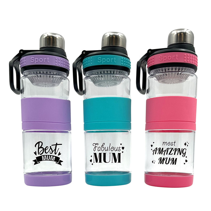 MD2669 Sports Water Bottle

$4.10 plus GST

Our Sports Water Bottle is a premium bottle, perfect to grab and go, hitting that water target effortlessly.  450mL capacity.  BPA free.  New product.

Product Info: a premium drink bottle with 450mL capacity, with screw top lid and carry strap.  Available in 3 designs: pink: Most Amazing Mum, aqua: Fabulous Mum, purple: Best Mum.