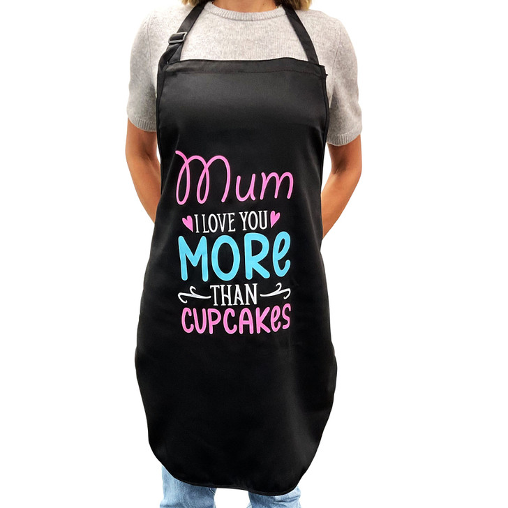 MD2672 Apron

$4.80 plus GST

Keep it stylish in the kitchen with our fabulous Apron!  Elevate your gift giving and pair it with the matching Oven Mitt.  Product measures 60 x 81cm.  New design.

Product Info: a black cotton apron with aqua, pink and white logo that says “Mum I Love You More Than Cupcakes”.