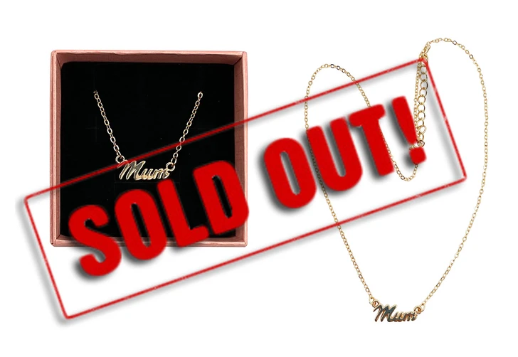 SOLD OUT...MD2677 Mum Necklace

$2.50 plus GST

Add a bit of bling to Mum’s daily life with our beautiful Mum Necklace.  It’s simply gorgeous and something to treasure.  Product length 47cm with 5cm extension, Mum pendant 2cm.  Comes in a pink gift box. 

Product Info: a gold necklace with nameplate pendant that says “Mum”.  Has an additional 5cm adjustable chain.  Comes in a black gift box.