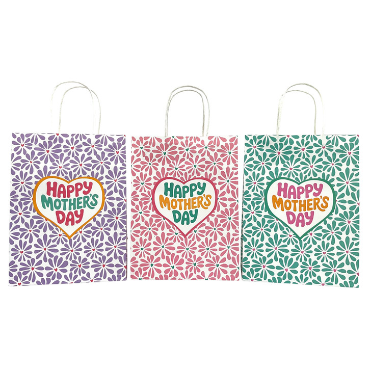 MD2678 Happy Mother’s Day Gift Bag

$0.65c plus GST

Take the hassle out of gift wrapping and pop Mums gift in our pretty Mother’s Day Gift Bags.  Expanded size 20cm x 27cm x 11cm, with 10cm handle.  New design.

Product Info: A paper gift bag with floral background design, with logo that says “Happy Mother’s Day”.  It measures 20cm x 27cm and when expanded 20cm x 27cm x 11cm. The height of the handle is approximately 10cm. Available in 3 colourways: pink, purple and aqua.