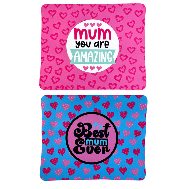 MD2699-9 Mouse Pad

$2.00 plus GST

Remind Mum she really is the best, with our super cute, eye-catching Mouse Pad.  Product measures 25 x 21cm. 

Product Info: a mouse pad available in 2 colours: blue with pink hearts: Best Mum Ever, pink with pink hearts: Mum You Are Amazing.
