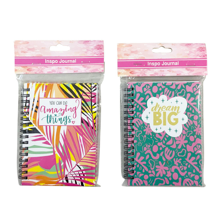 MD2699-36 Inspo Journal

$1.80 plus GST

Dreams, ideas, memos, affirmations…whatever it may be that’s on your mind, our Inspo Journal is ideal for keeping track of everything.  Product measures 10.5 x 14.5 x 1.3cm. 

Product info: A hard covered spiral notebook containing 80 pages available in 2 designs: “You Can Do Amazing Things” and “Dream Big”.